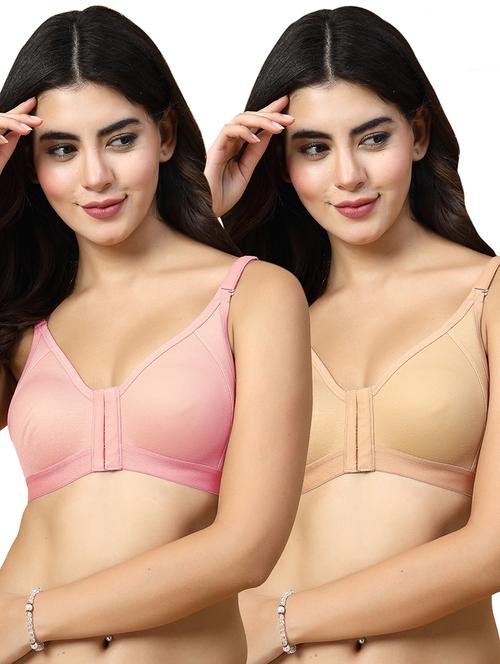 women pack of 2 solid t-shirt bra - 21486348 - Very Small Image - 1
