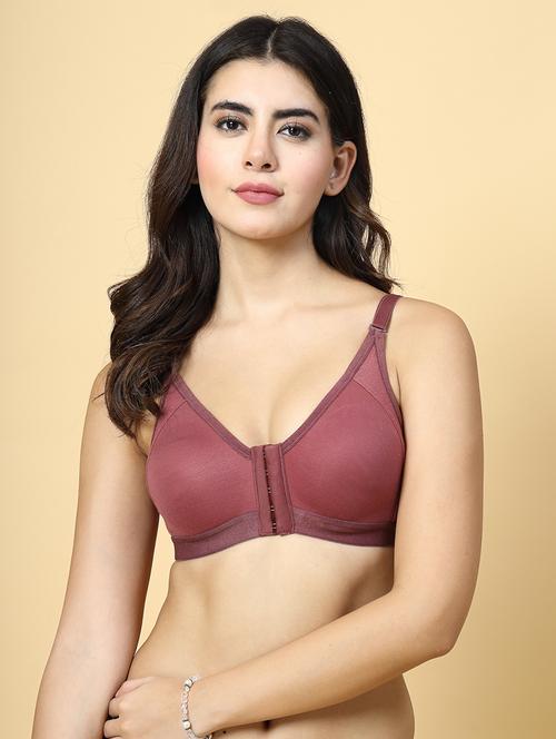 women solid cotton blend t-shirt bra - 21486360 - Very Small Image - 1