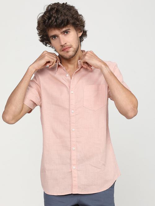 men collared solid casual shirt - 21487618 - Very Small Image - 1
