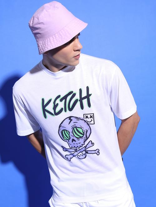 men round neck front print t-shirt - 21487899 - Very Small Image - 1