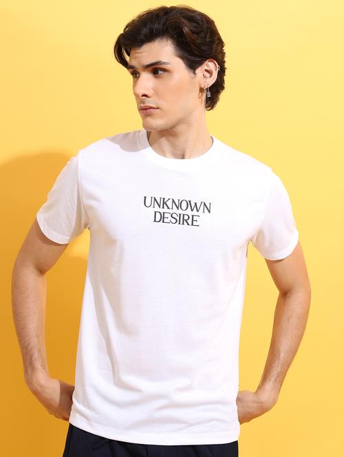 men round neck front & back print t-shirt - 21487932 - Very Small Image - 1