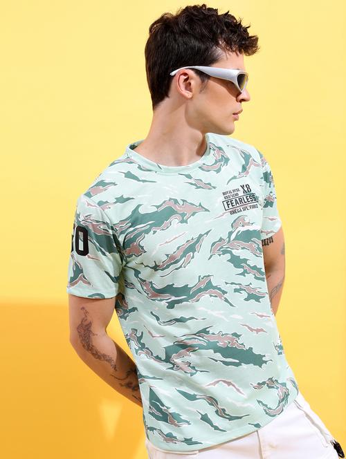 men round neck printed t-shirt - 21487936 - Very Small Image - 1