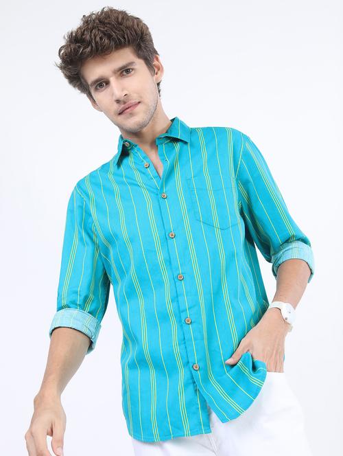 men striped casual shirt - 21488551 - Very Small Image - 1
