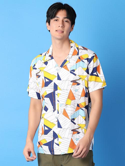 men printed short sleeve casual shirt - 21489441 - Very Small Image - 1