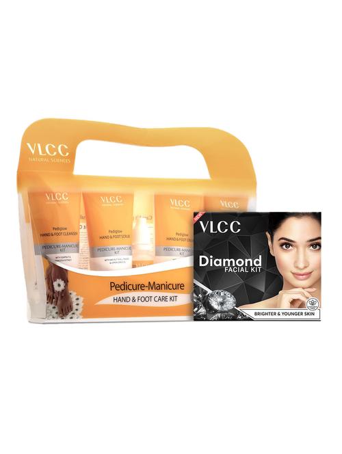 diamond facial kit & pedicure manicure kit - facial and hand 7 foot care combo - 21489557 - Very Small Image - 1