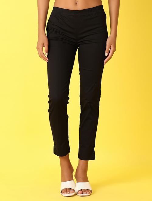 women solid mid rise cigarette pant - 21489782 - Very Small Image - 1