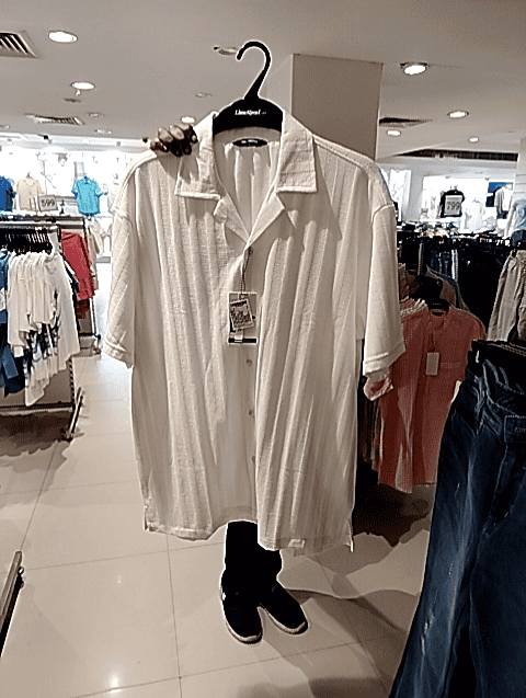 off white knitted casual shirt - 21489820 - Very Small Image - 1