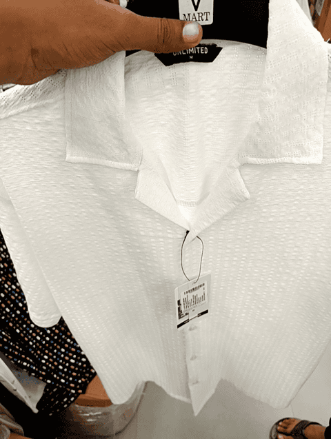 off white knitted casual shirt - 21489822 - Very Small Image - 1