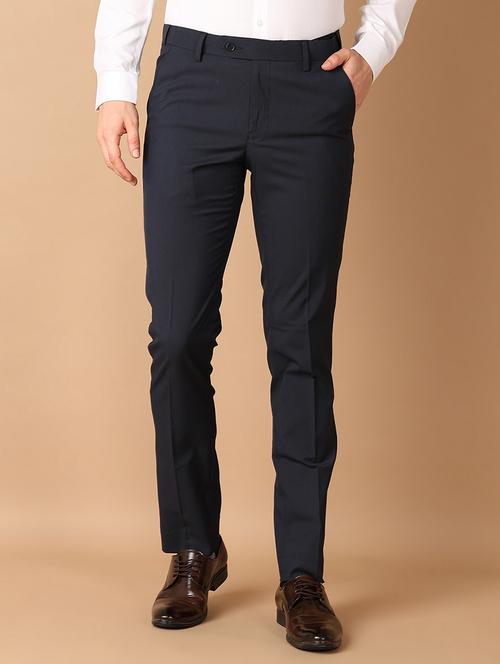 men solid flat front formal trouser - 21492559 - Very Small Image - 1