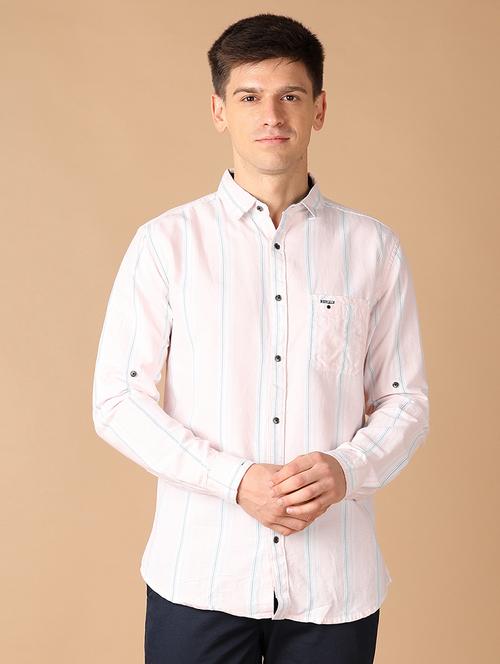 men collared stripes casual shirt - 21492947 - Very Small Image - 1