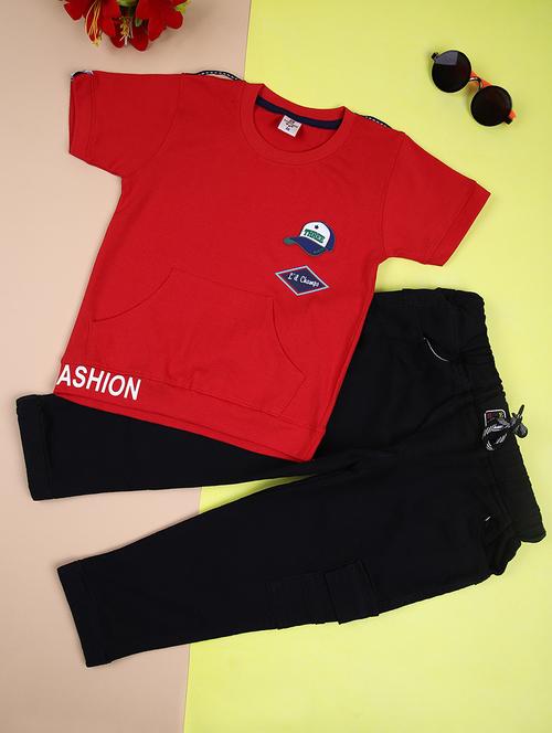 boys printed short sleeves t-shirt & jeans set - 21493966 - Very Small Image - 1