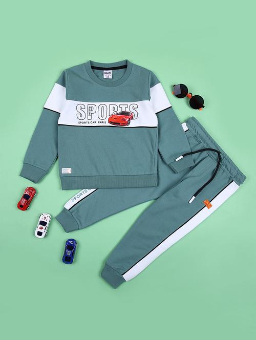 kids printed full length twin set - 21493978 - Very Small Image - 1