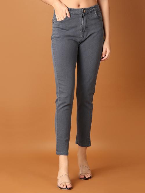 women grey plain jean - 21494493 - Very Small Image - 1