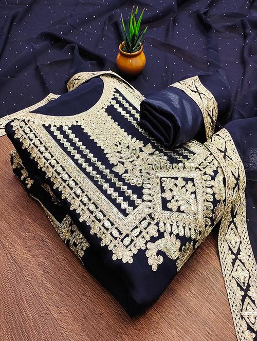 women embroidered unstitched suit set - 21494623 - Very Small Image - 1