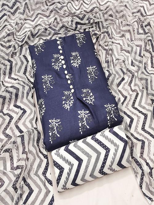women printed unstitched suit set - 21494640 - Very Small Image - 1