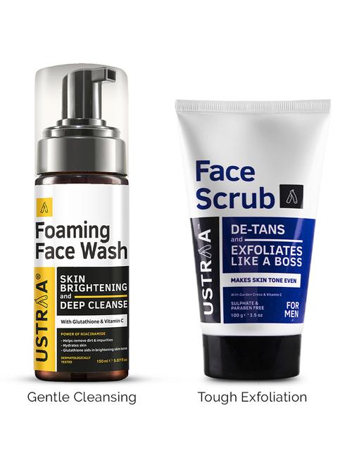 pack of 2 foaming face wash & de tan face scrub set - 21494650 - Very Small Image - 1