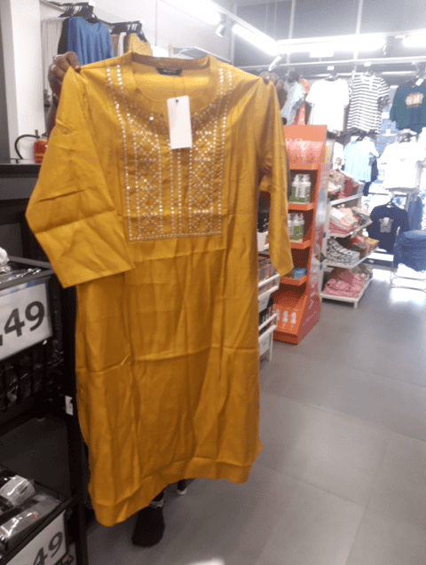 mustard gadwal kurta - 21496801 - Very Small Image - 1