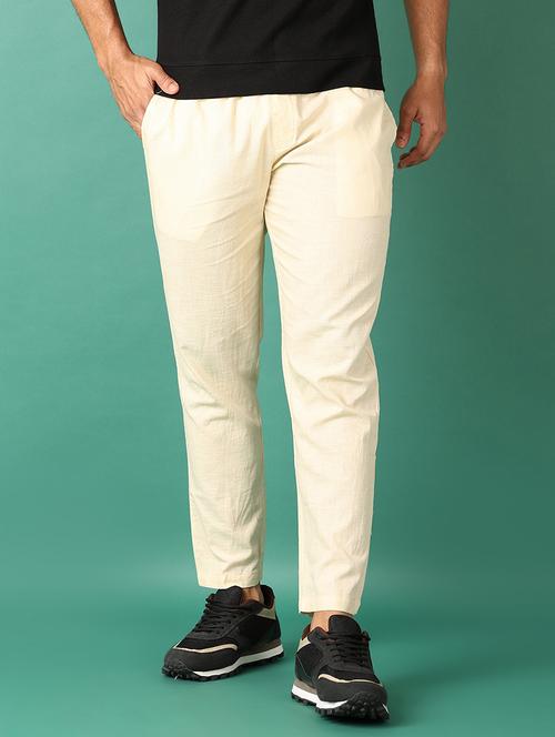 men beige solid track pant - 21496973 - Very Small Image - 1