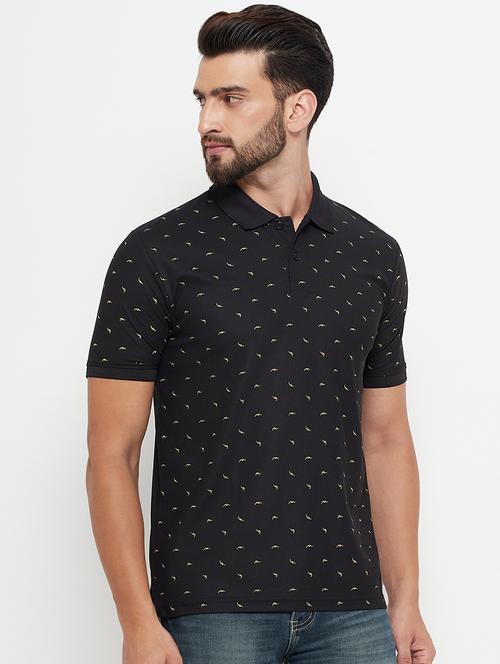men printed short sleeve polo t-shirt - 21497111 - Very Small Image - 1