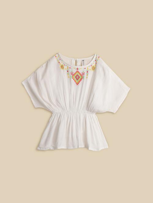 kids white cotton top - 21498486 - Very Small Image - 1