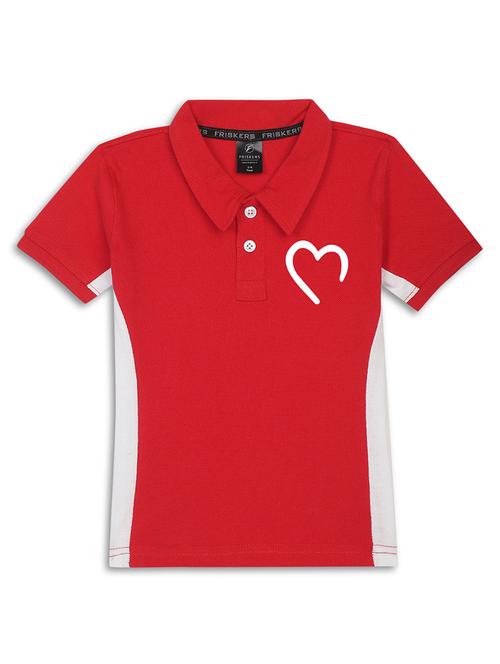 kids red cotton blend t-shirt - 21498511 - Very Small Image - 1
