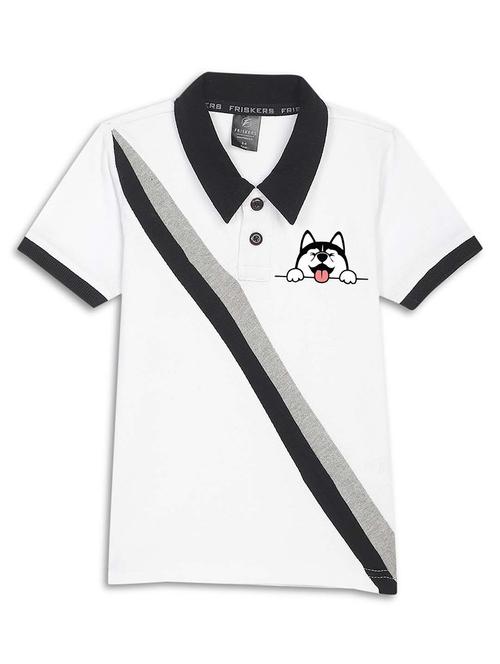 kids white cotton blend t-shirt - 21498515 - Very Small Image - 1