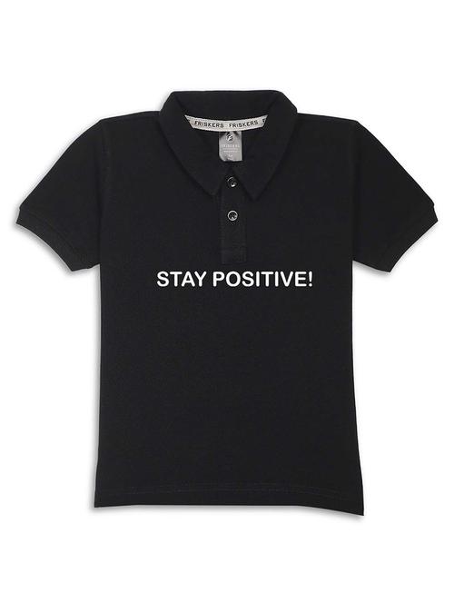 kids black cotton blend t-shirt - 21498518 - Very Small Image - 1