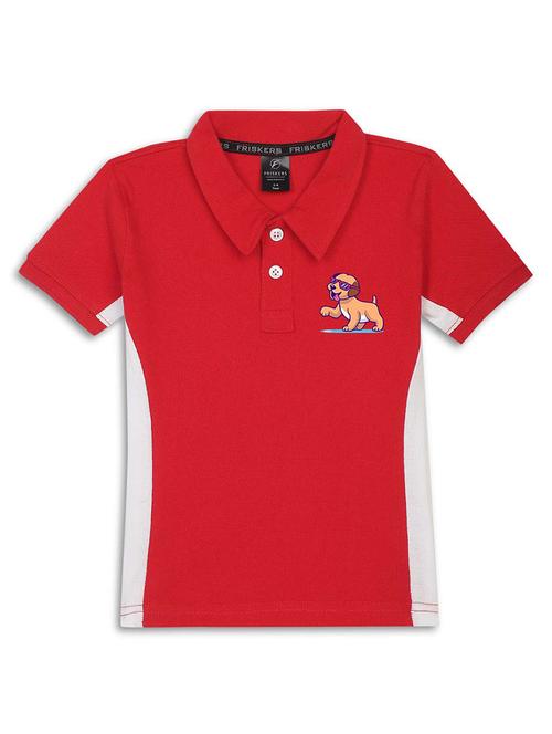 kids red cotton blend t-shirt - 21498521 - Very Small Image - 1
