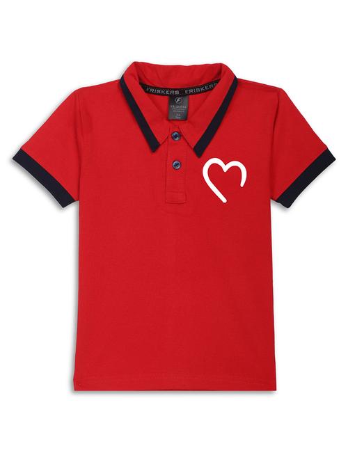 kids red cotton blend t-shirt - 21498527 - Very Small Image - 1