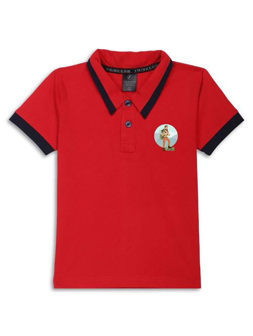 kids red cotton blend t-shirt - 21498533 - Very Small Image - 1