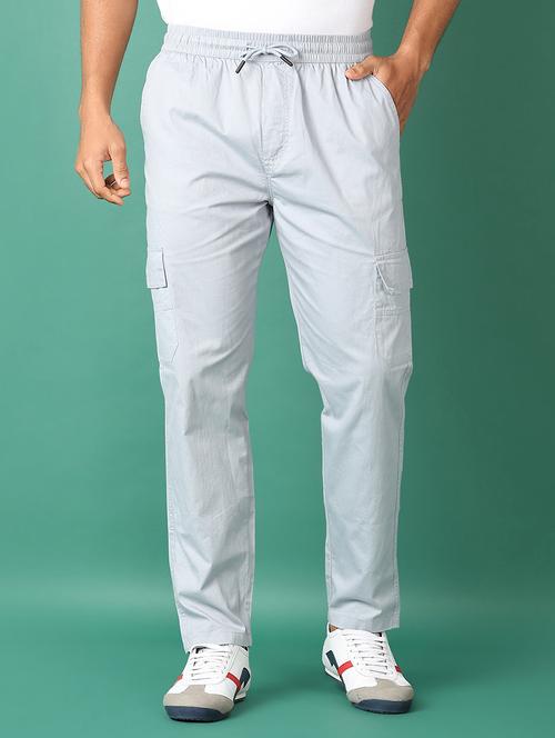 men light blue solid track pant - 21498734 - Very Small Image - 1