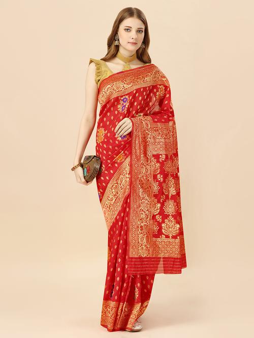 women self design banarasi saree - 21499378 - Very Small Image - 1
