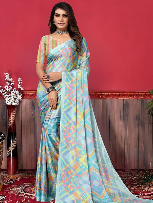 women geometric printed saree - 21499463 - Very Small Image - 1