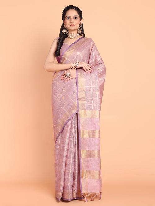women self-designed bordered saree with blouse - 21499684 - Very Small Image - 1