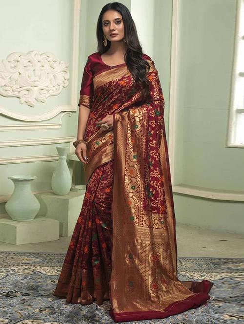 women self design banarasi saree - 21499929 - Very Small Image - 1