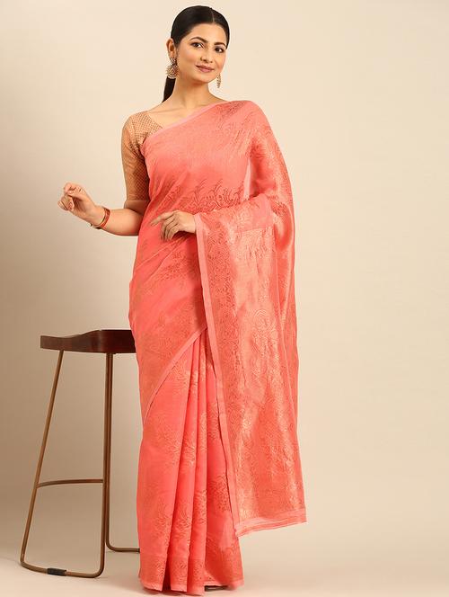 women self design banarasi saree with blouse - 21500016 - Very Small Image - 1