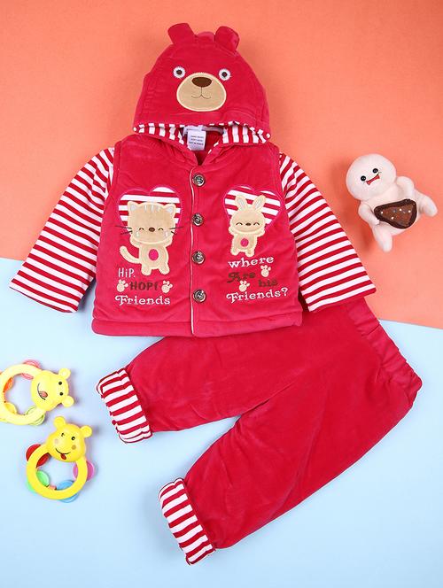 kids winter wear full length twin set - 21500908 - Very Small Image - 1