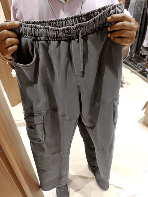 dark grey terry track pant - 21500926 - Very Small Image - 1