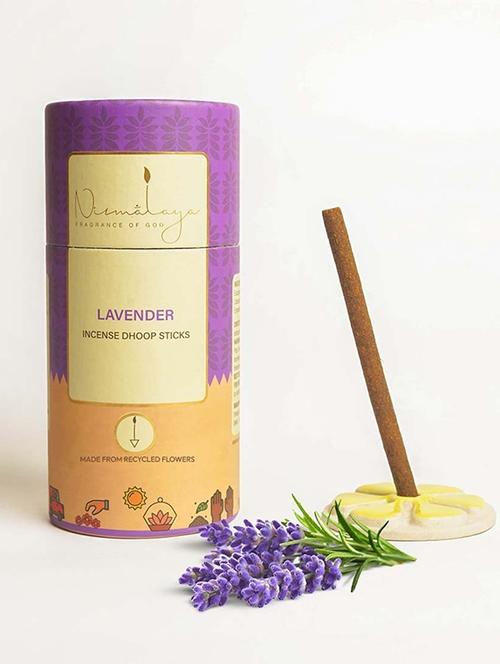 nirmalaya god 100% natural lavender dhoop sticks for pooja | bamboo less dhoop sticks for home lavender (40, set of 1) - 21501340 - Very Small Image - 1