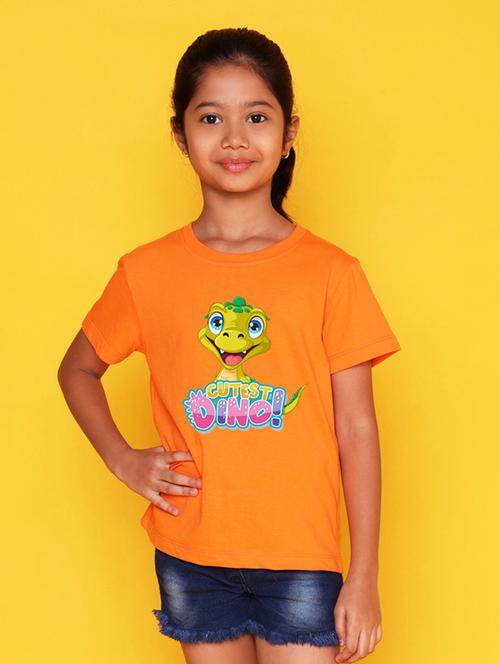 girls cute character printed round neck tee - 21503748 - Very Small Image - 1