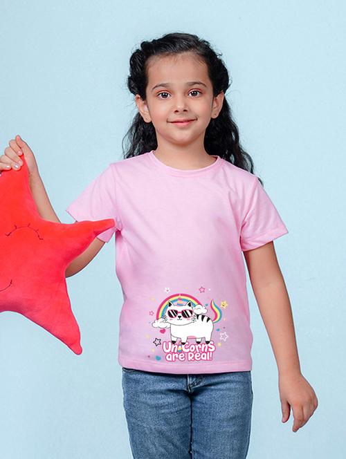girls cute character printed round neck tee - 21503753 - Very Small Image - 1