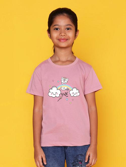 girls cute character printed round neck tee - 21503759 - Very Small Image - 1