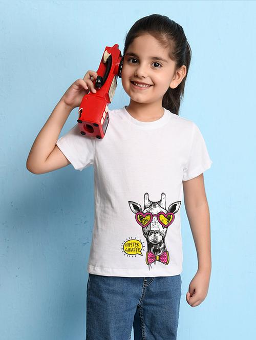 girls cute character printed round neck tee - 21503822 - Very Small Image - 1