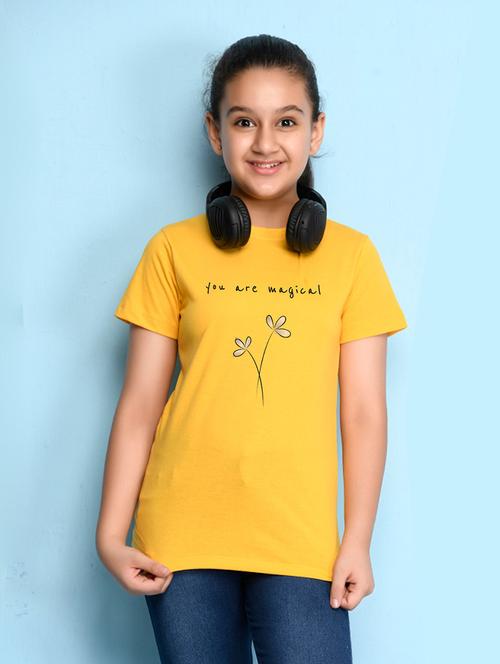 girls round neck printed t-shirt - 21503848 - Very Small Image - 1
