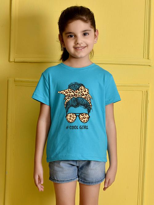 girls round neck printed t-shirt - 21503876 - Very Small Image - 1