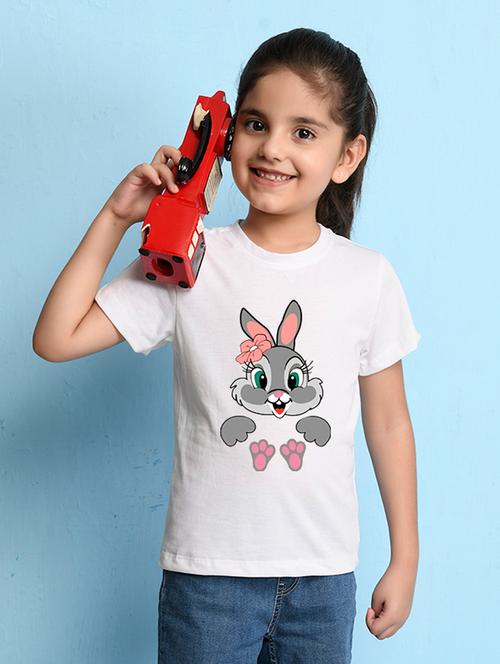 girls cute character printed round neck tee - 21503909 - Very Small Image - 1