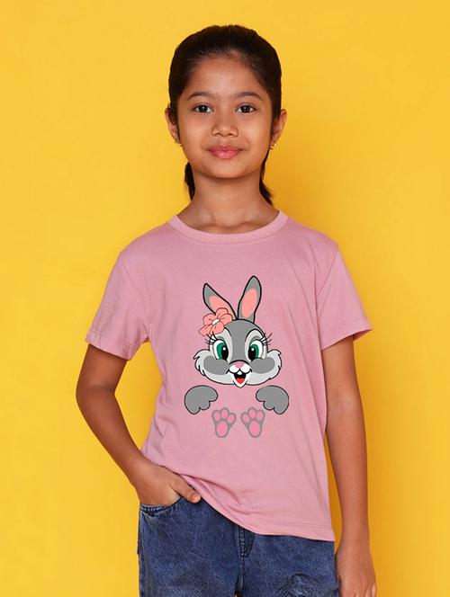 girls cute character printed round neck tee - 21503913 - Very Small Image - 1
