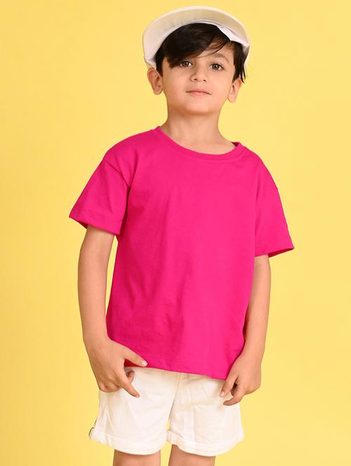 boys back print round neck t-shirt - 21504259 - Very Small Image - 1