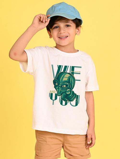 boys front print round neck t-shirt - 21504272 - Very Small Image - 1