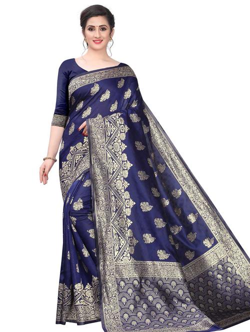 women self-designed banarasi saree with blouse - 21504626 - Very Small Image - 1